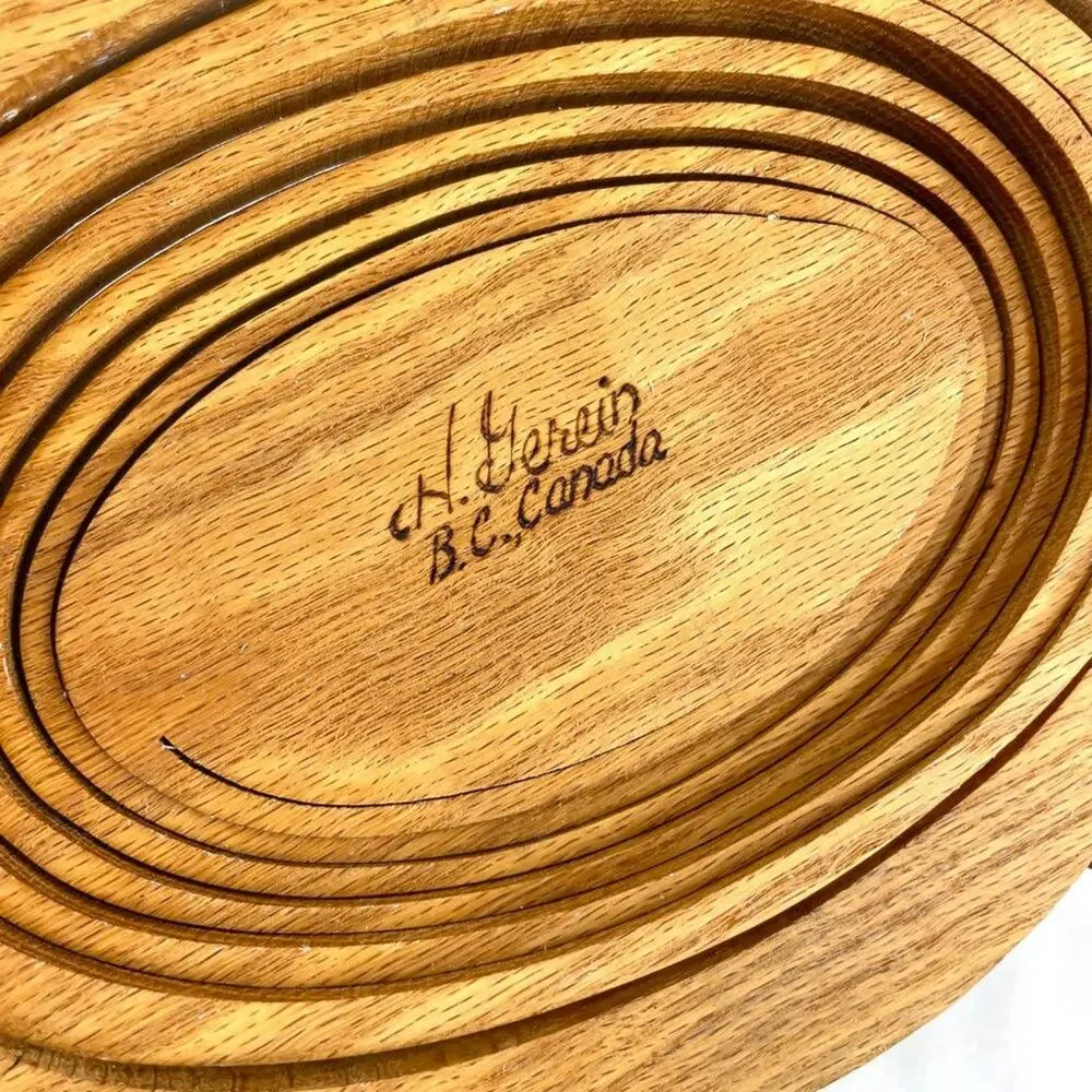 Vintage H. Gerein Collapsible Wooden Butterfly Fruit Bowl